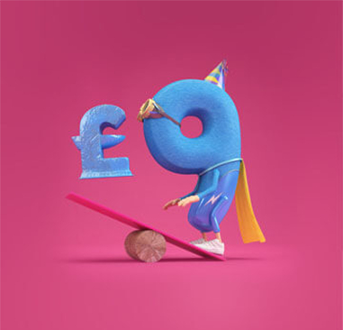 price nine pounds